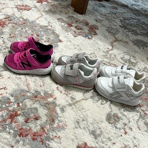 Toddler Girl Sneaker Bundle- Reebok, saucony & new balance
